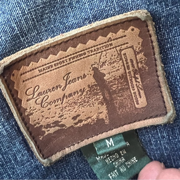 Ralph Lauren jeans utility barn denim artists jacket coat lovely shape! M - Picture 11 of 14